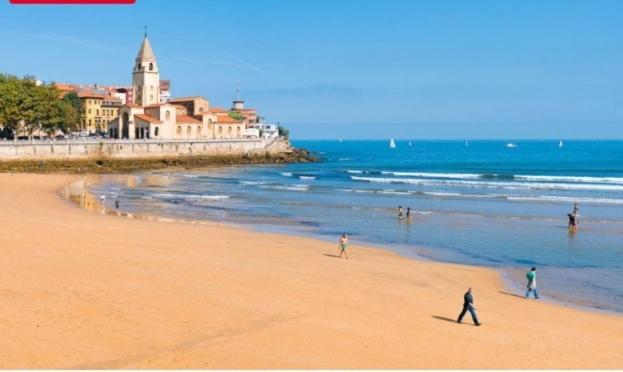 La Corte Luxury Arena, Con Terraza A 15 Mtr De La Playa Gijon Bagian luar foto